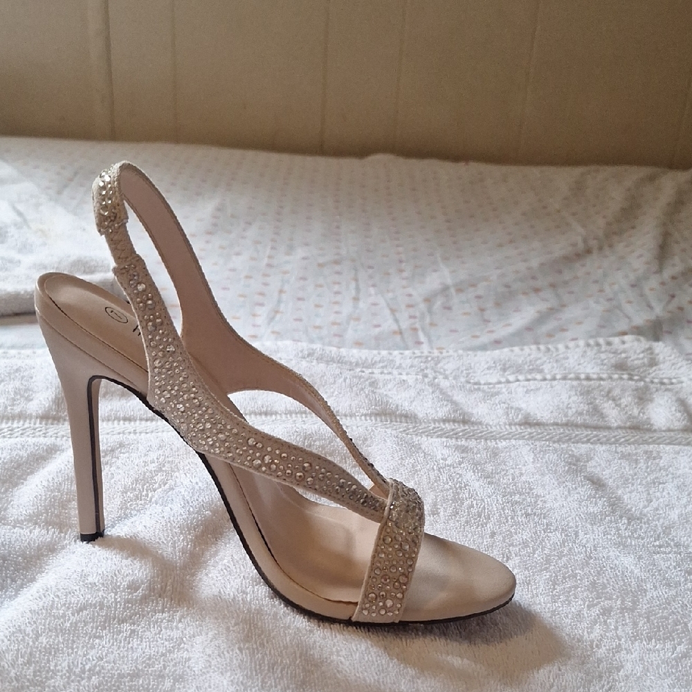 Elegant Cream High Heel Sandals